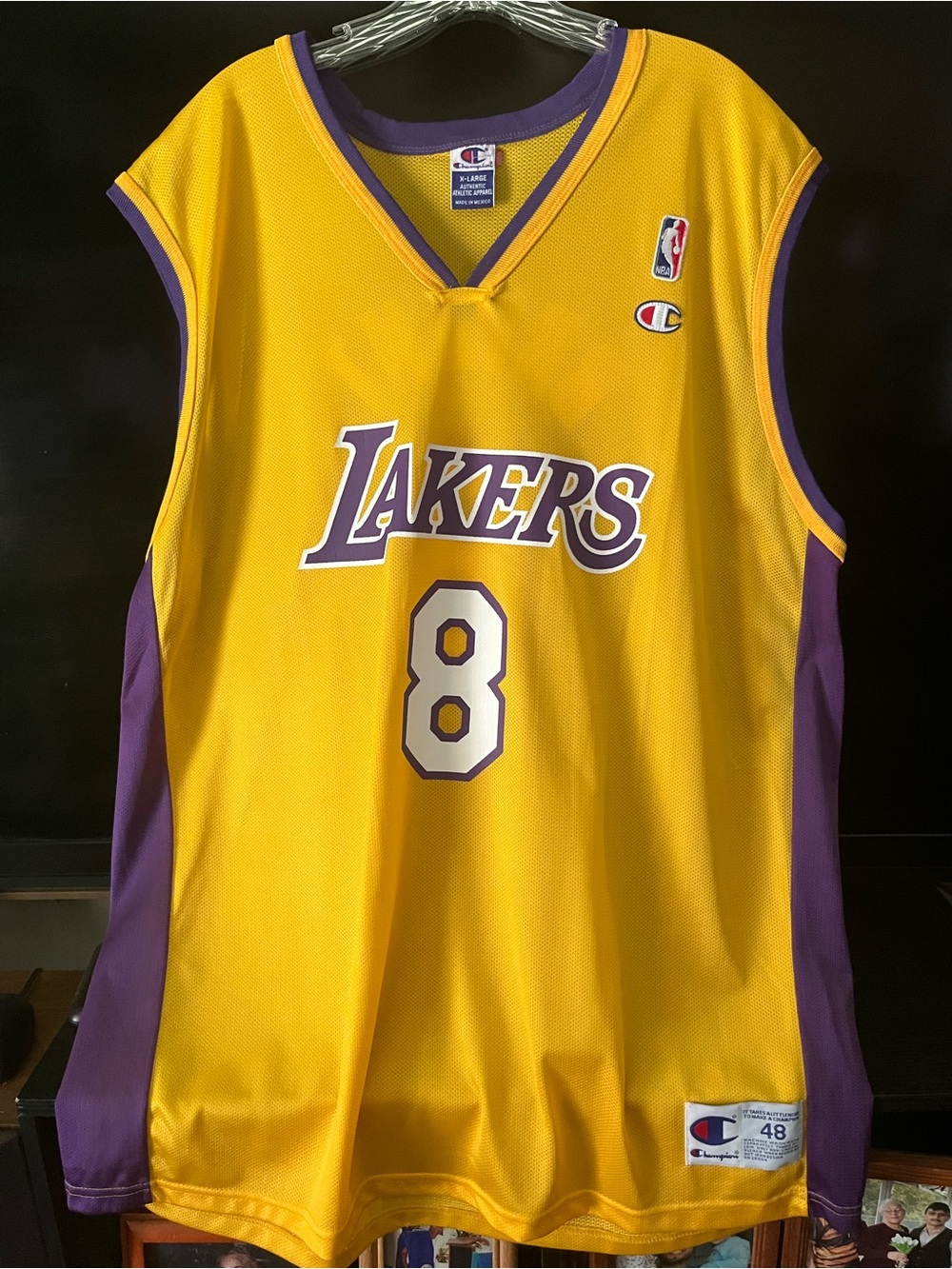 Vintage Champion Kobe Bryant Lakers #8 Gold and Purple Basketball Jersey